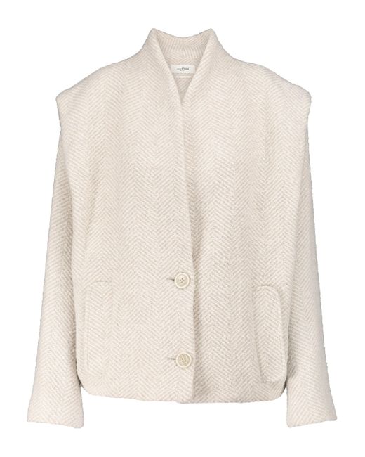 Étoile Isabel Marant Natural Drogo Herringbone Wool-blend Jacket