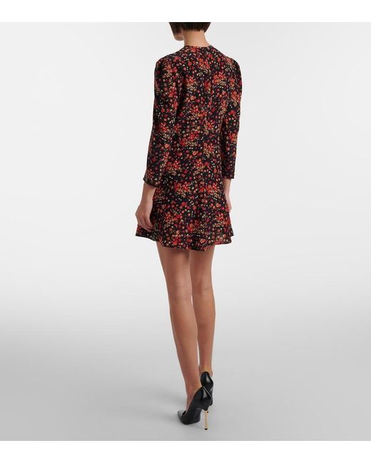 Gucci Red Floral Silk Minidress
