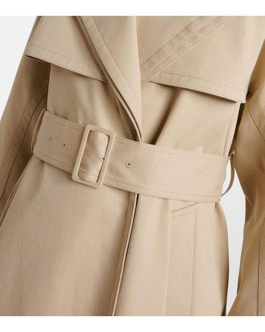 Alaïa Natural Split Sleeve Belted Trench Coat