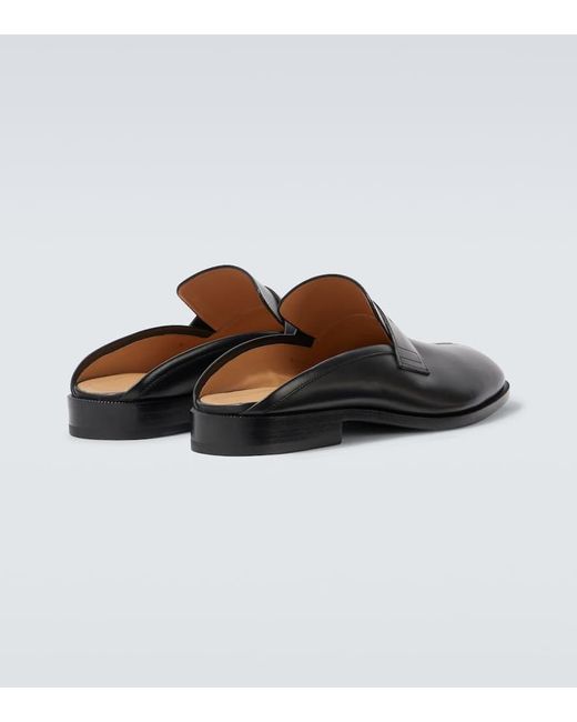 Maison Margiela Black Tabi City Leather Mules for men