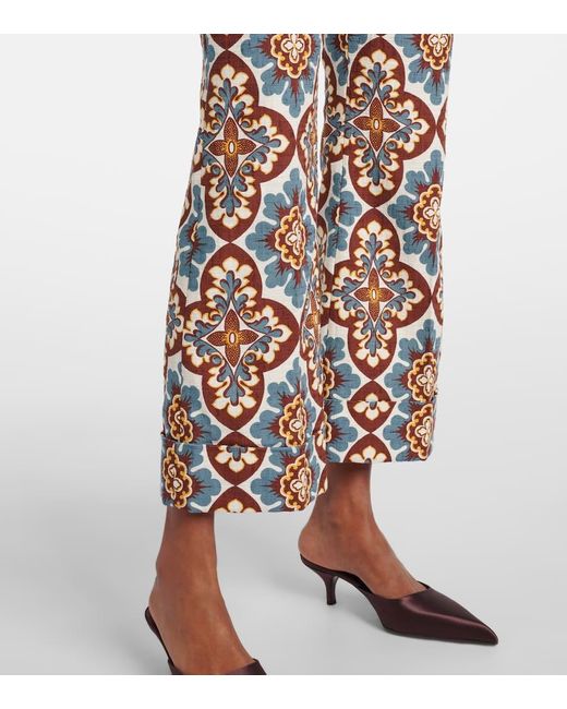 LaDoubleJ Multicolor Hendrix High-Rise Cotton Flared Pants