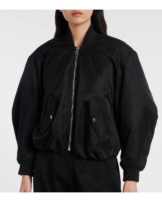Givenchy Black Cropped Bomber Jacket