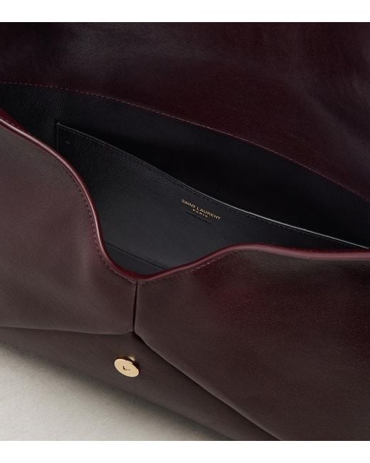 Saint Laurent Purple Cassandre Xxl Leather Shoulder Bag