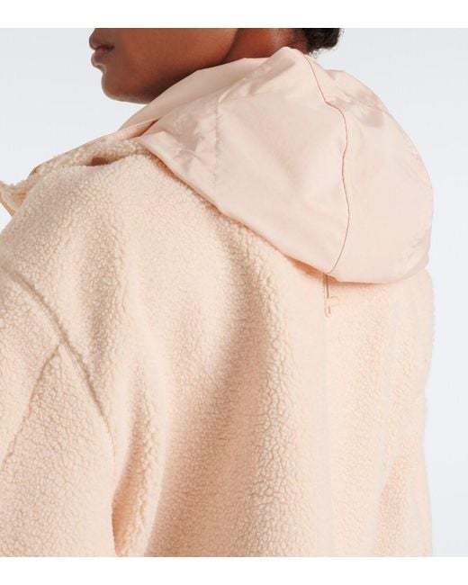 Adidas By Stella McCartney Natural Hooded Teddy Jacket