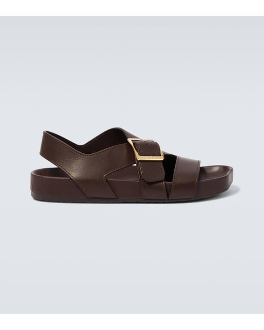 Loewe Brown Paula's Ibiza Ease Leather Sandals for men