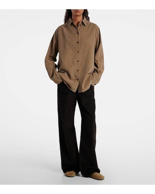 Camisa Sisilia De Pana De Algodon The Row de color Natural