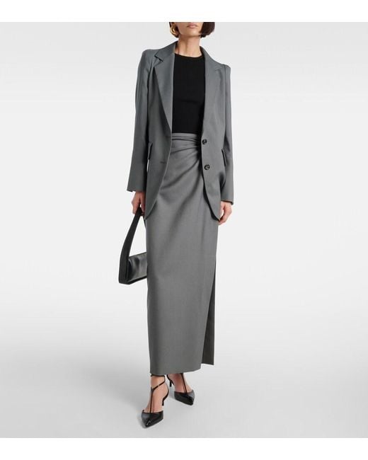 Max Mara Gray Wool Skirt