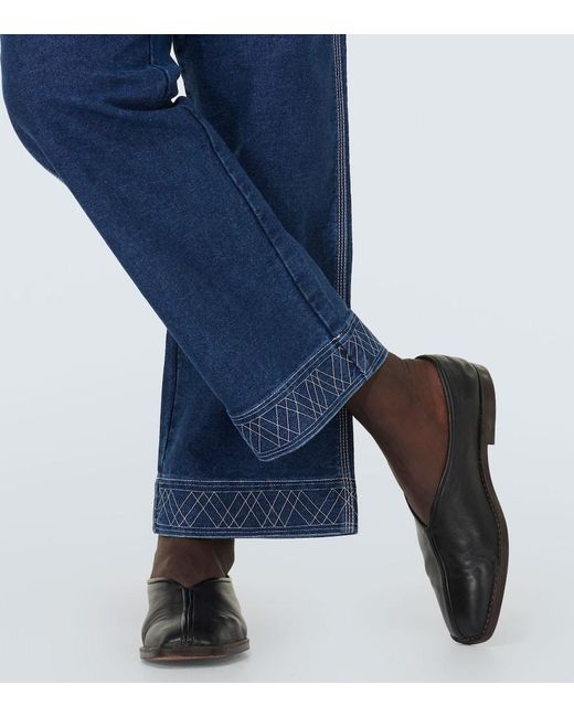 Giacca di jeans con ricamo di Bode in Blue da Uomo