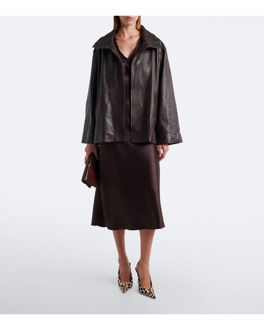 Nour Hammour Black Lowen Leather Jacket