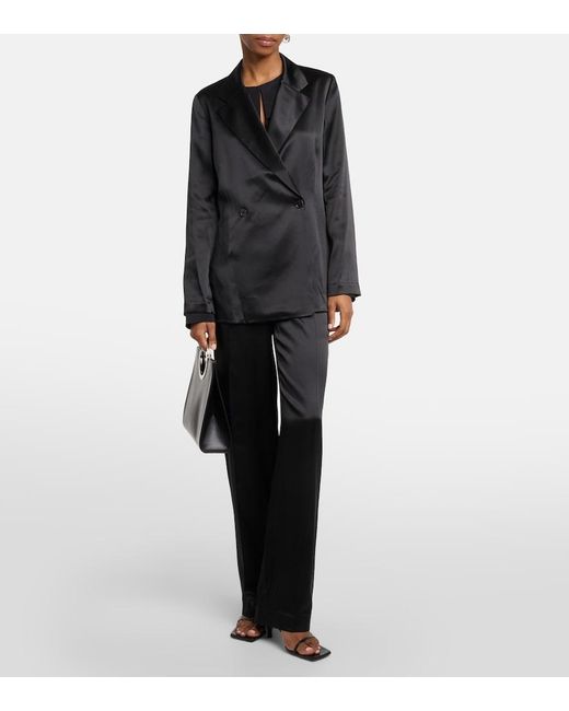 Joseph Black Joubert Silk Satin Jacket