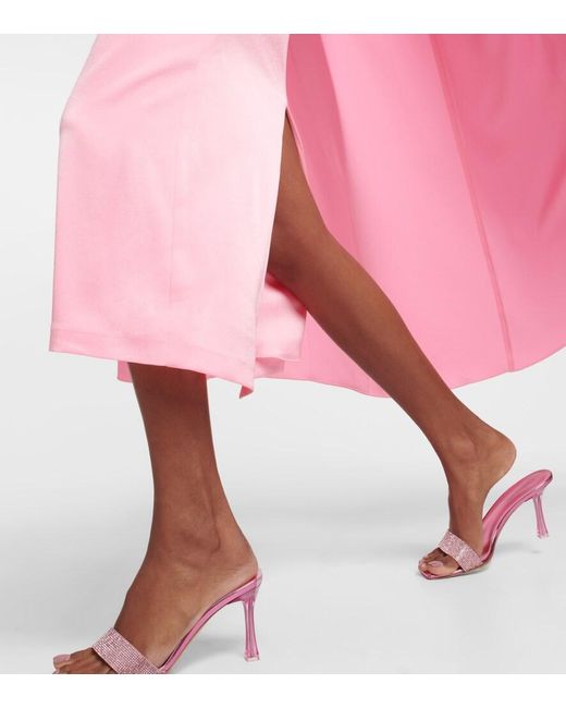 alex perry pink cape dress Alex Perry Cape V-Neck Crepe Column Gown