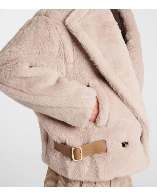 Max Mara Natural Radice Alpaca, Wool, And Silk Teddy Jacket