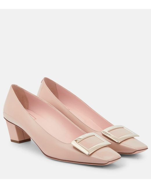 Roger Vivier Pink Belle Vivier Patent Leather Pumps