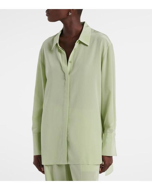 Chemise Bold En Crepe De Soie Joseph en coloris Green