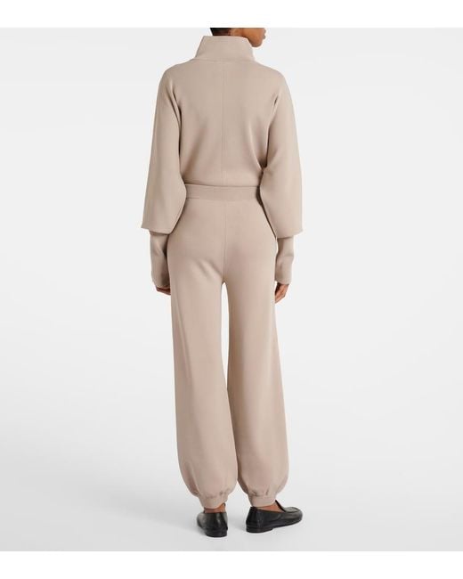 Max Mara Natural Tirreno Crepe Wide-Leg Pants