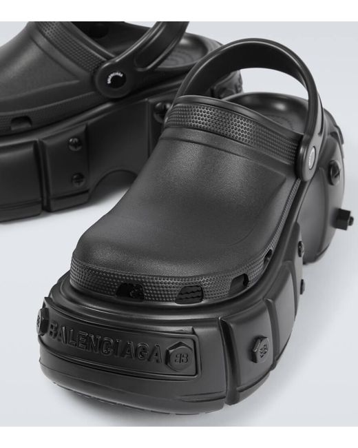 Balenciaga X Crocs Plateau-Slippers HardCrocs in Black für Herren