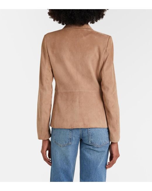 FRAME Natural Suede Blazer