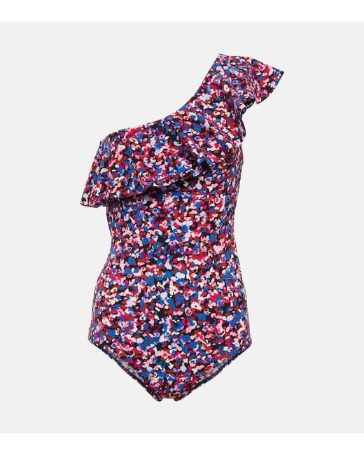 Isabel Marant Pink Sicilya Printed One Piece Swimsuit