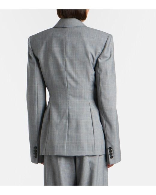 Givenchy Gray Checked Wool Jacket