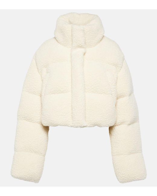CORDOVA Natural Kozzy Cropped Wool-blend Puffer Jacket