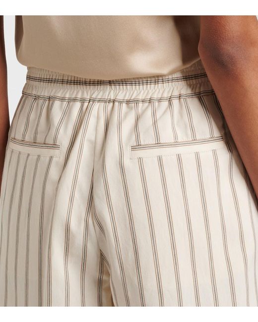 Brunello Cucinelli Natural High-Rise Bermuda Shorts