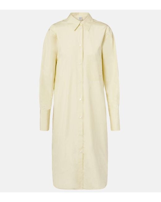 Totême Natural Cotton Poplin Shirt Dress