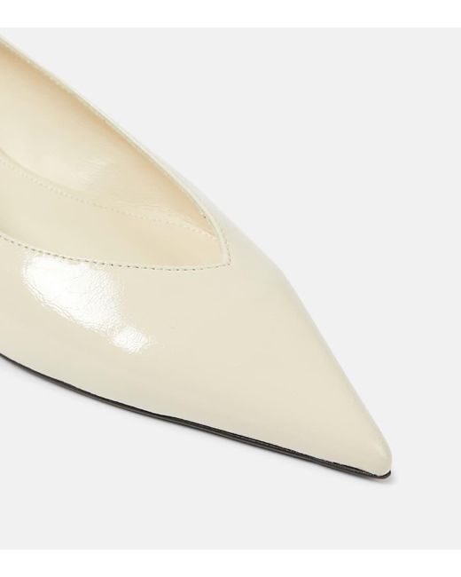 Totême  Natural The Asymmetric Leather Ballet Flats