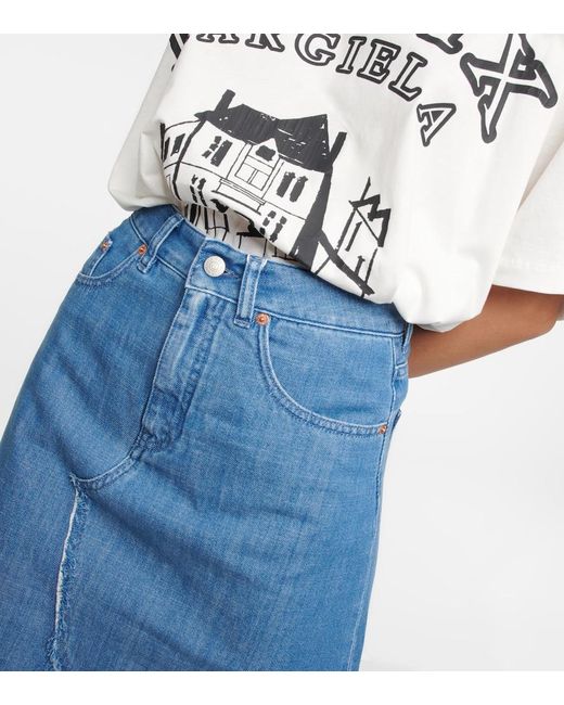 MM6 by Maison Margiela Blue Denim Miniskirt