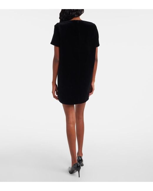 Khaite Black Benji Velvet Minidress