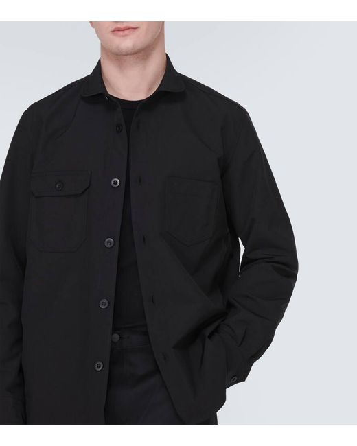 Camisa tecnica con paneles Junya Watanabe de hombre de color Black