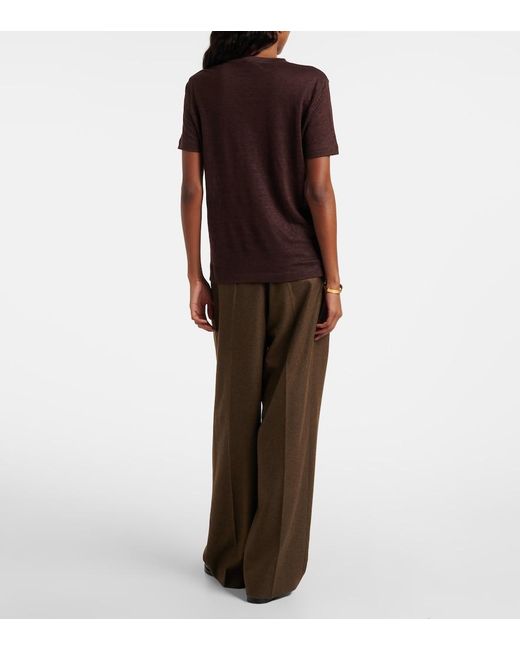 Loro Piana Black Gargano Linen Jersey T-Shirt
