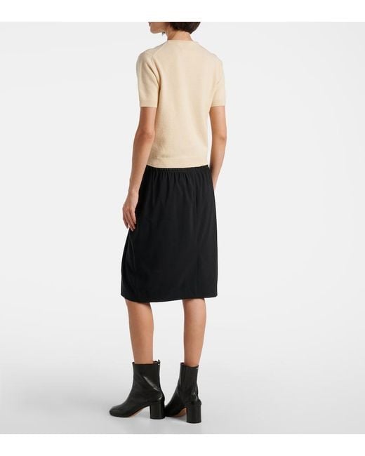 Maison Margiela Natural Four Stiches Virgin Wool Top