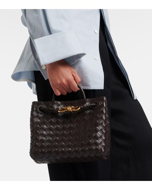 Bottega Veneta Black Andiamo Small Leather Tote Bag