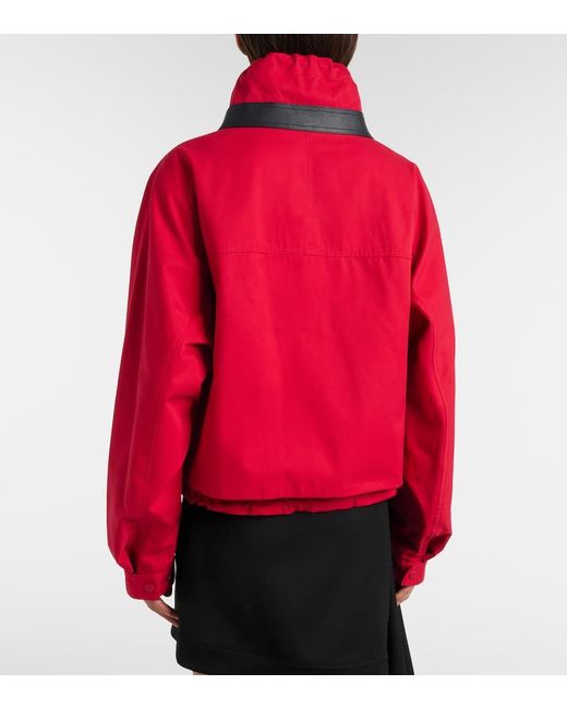 Loewe Red Cotton And Silk Gabardine Jacket