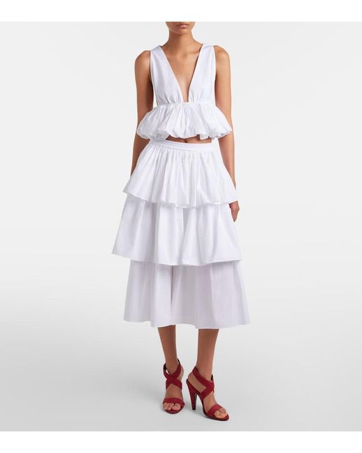 Alaïa Red Cone Suede Slingback Sandals