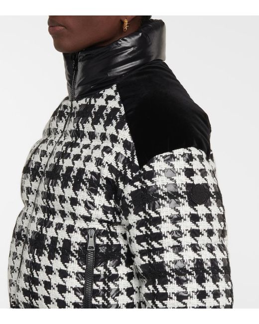 Moncler Black Erine Checked Puffer Jacket