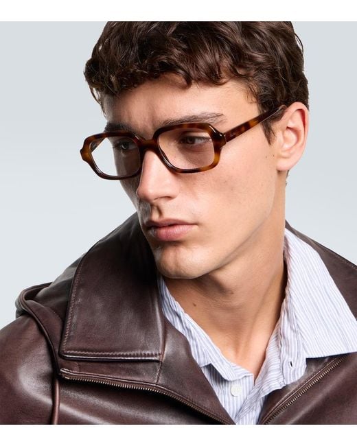 Occhiali Squadrati Slim di Loewe in Brown da Uomo