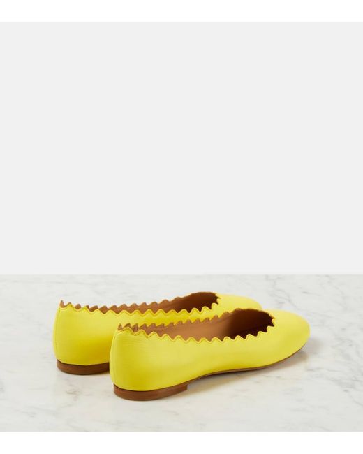 Zapatos planos Lauren de piel Chloé de color Yellow
