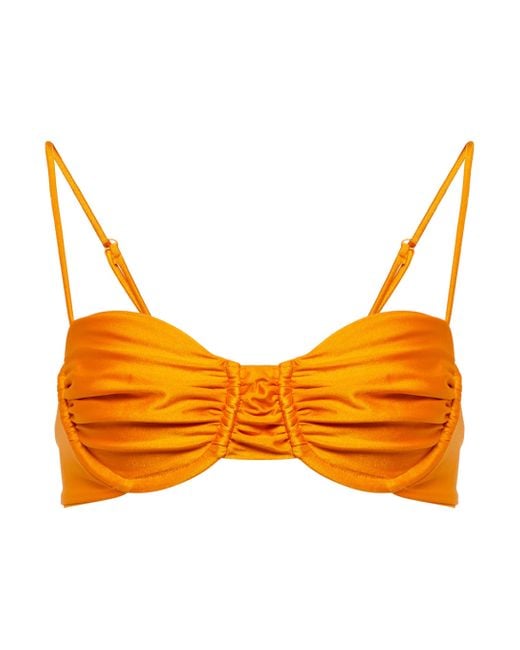 Jade Swim Mia Bikini Top In Orange Lyst Canada