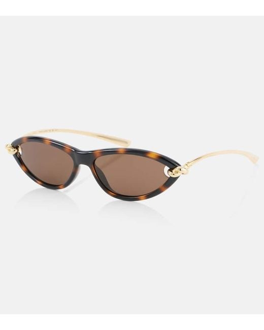 Bottega Veneta Brown Cat-Eye Sunglasses