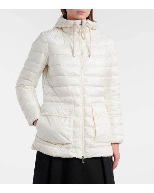Moncler White Jasmin Down Jacket