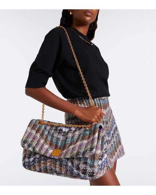 Missoni Metallic Small Knitted Shoulder Bag