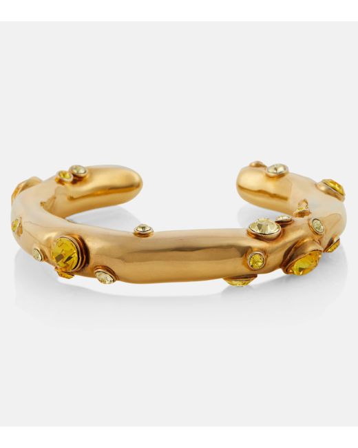 Dries Van Noten Metallic Embellished Cuff Bracelet