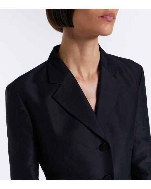 Gucci Black Silk Faille Jacket