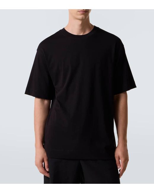 Dries Van Noten Black Cotton Jersey T-Shirt for men