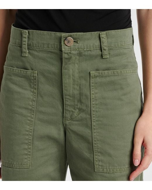 Velvet Green Brylie Cotton Twill Barrel Pants