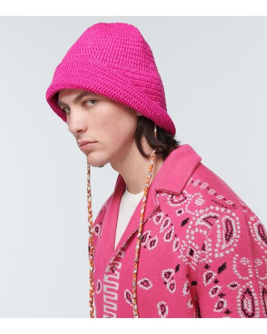 Alanui Pink Beach Break Bucket Hat for men