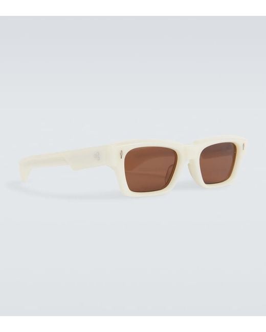 Jacques Marie Mage Brown Ashcroft Rectangular Sunglasses for men