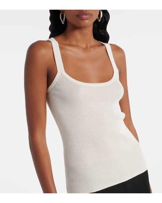 Tank Top Helier En Mezcla De Algodon Max Mara de color White