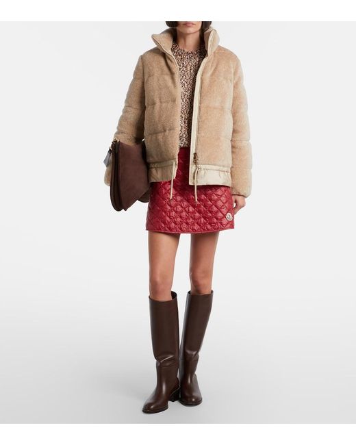 Moncler Natural Cedre Teddy Down Jacket